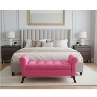 Banqueta Baúl New Alejandria Color Rosado