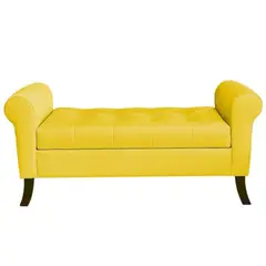 GENERICO - Banqueta Baúl New Alejandria Color Amarillo