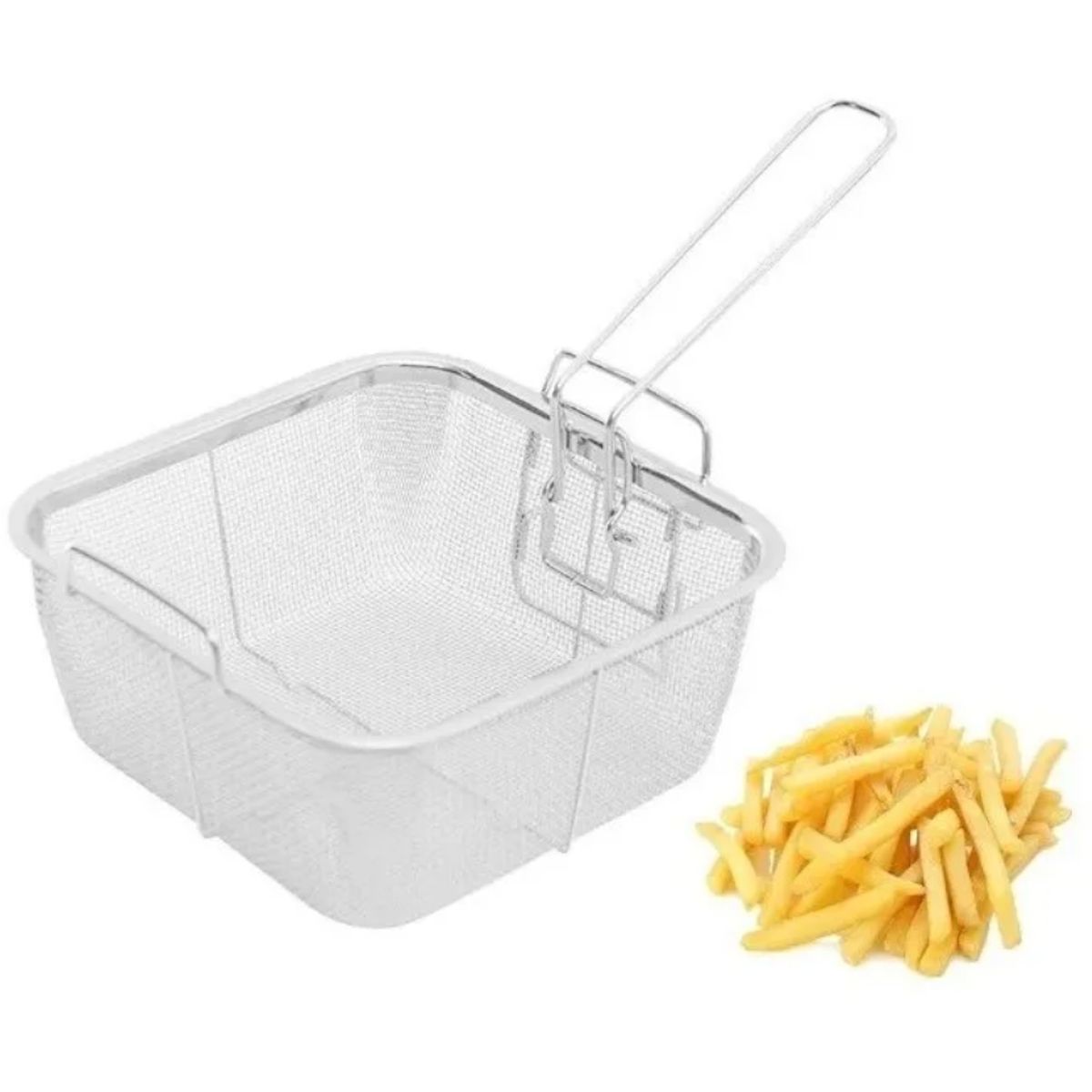 GENERICO - Cesta Cuadrada Acero Inoxidable Para Freir Alimentos