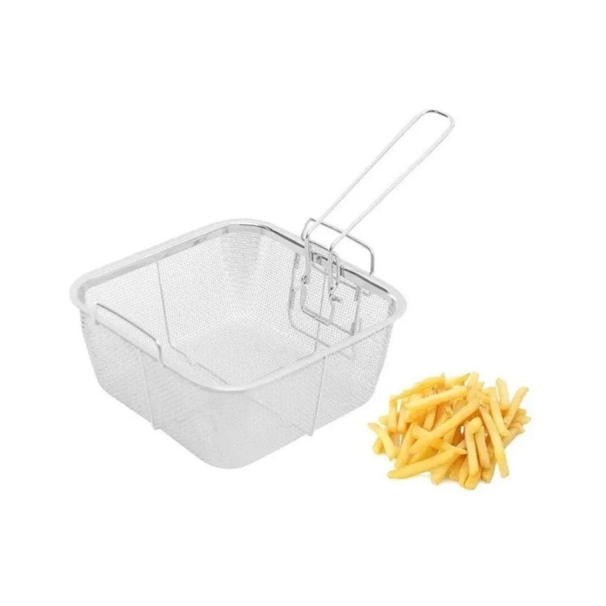 GENERICO - Cesta Cuadrada Acero Inoxidable Para Freir Alimentos