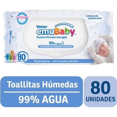 Imagen 2 del producto Toallitas Húmedas Emuwipes Water Premium 80 Un C/u