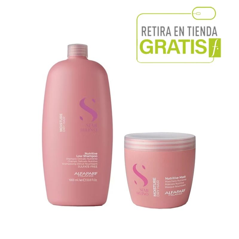 ALFAPARF MILANO - ALFAPARF Kit Shampoo y Mascarilla Nutrición Semi Di Lino XL