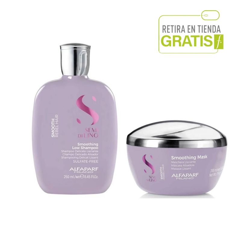 ALFAPARF MILANO - ALFAPARF Shampoo+  Máscara Alisadora Cabellos Rebeldes Smooth