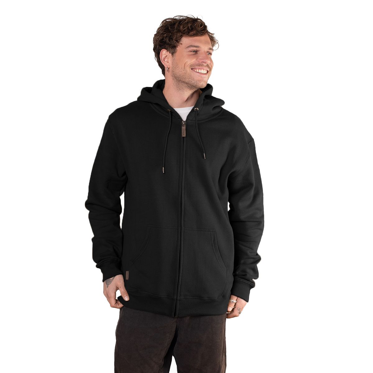 LENGA - Polerón Hombre Lenga con Capucha y Cierre Metal Lingue Sustentable