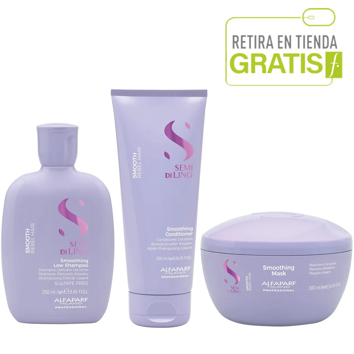 ALFAPARF MILANO - ALFAPARF Shampoo+  Acondicionador+  Máscara Alisador Cabellos Rebeldes