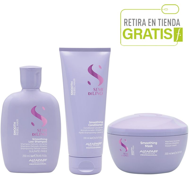 ALFAPARF MILANO - ALFAPARF Shampoo+  Acondicionador+  Máscara Alisador Cabellos Rebeldes