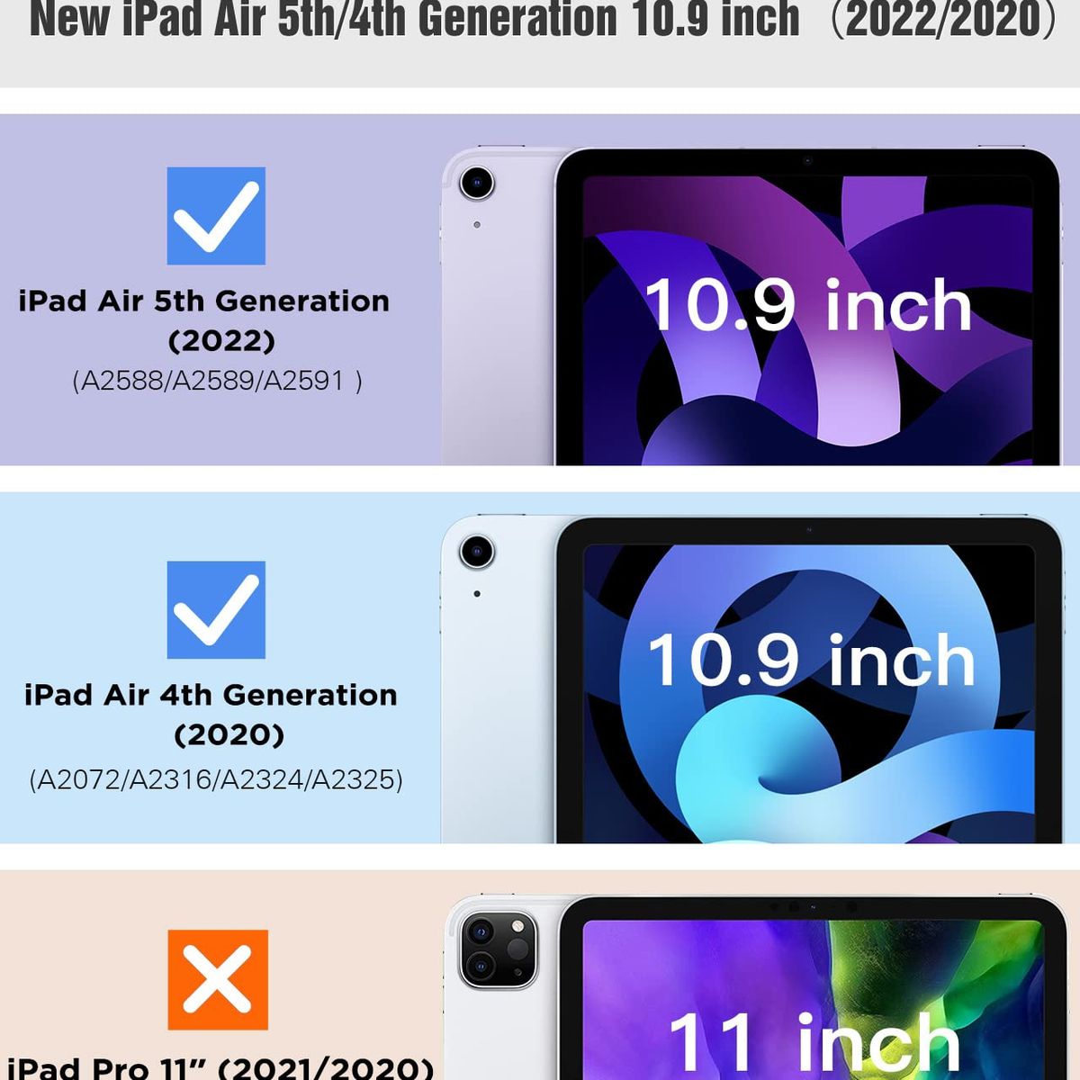 GENERICO - Carcasa Transparente Para iPad Air 4-Air 5 de 10.9 Pulgadas