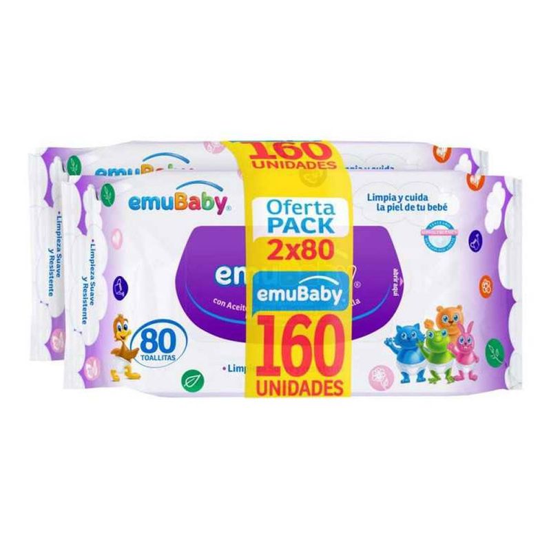 EMUBABY - Toallitas Húmedas - Emubaby Superior 160 Un