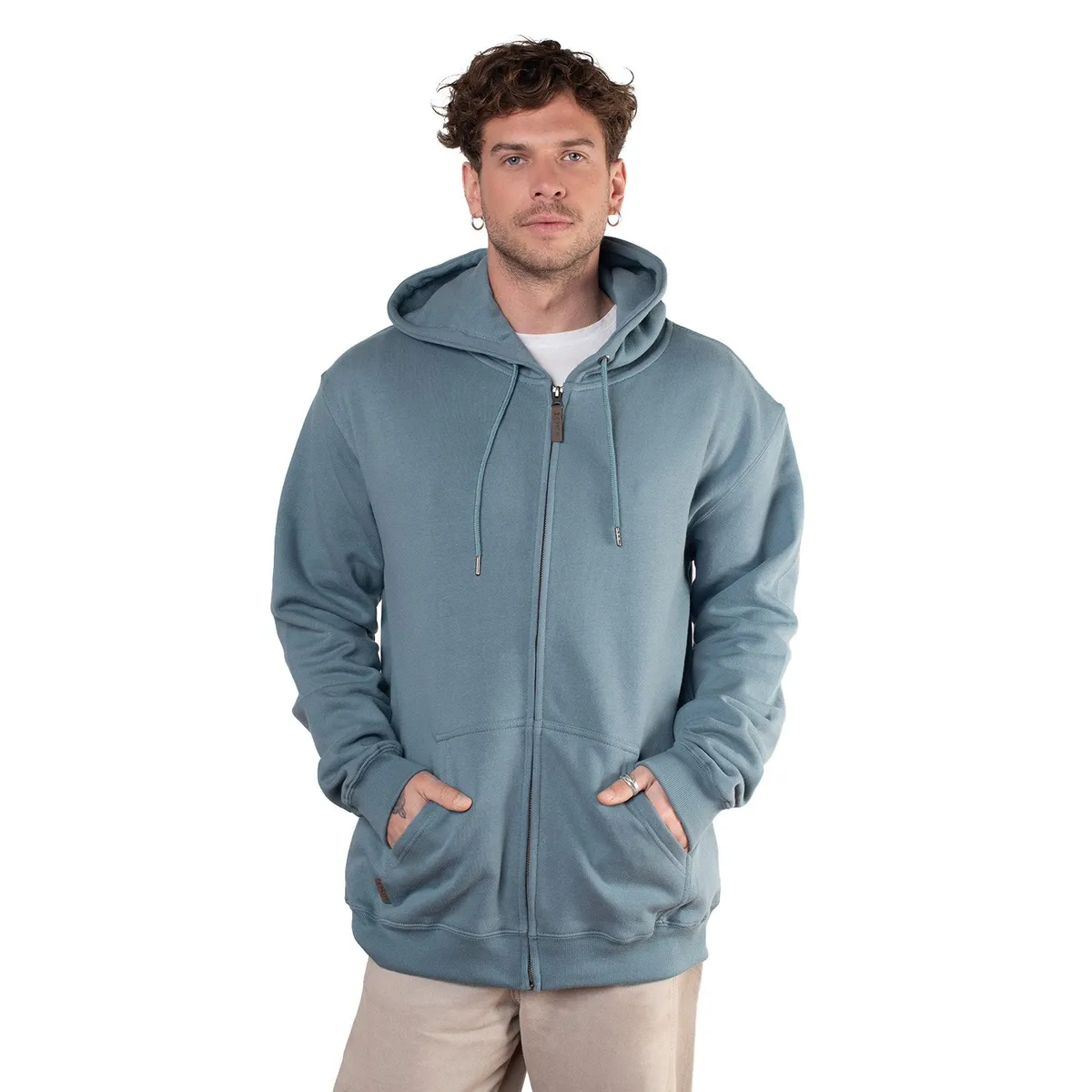LENGA - Polerón Hombre Lenga con Capucha y Cierre Metal Lingue Sustentable