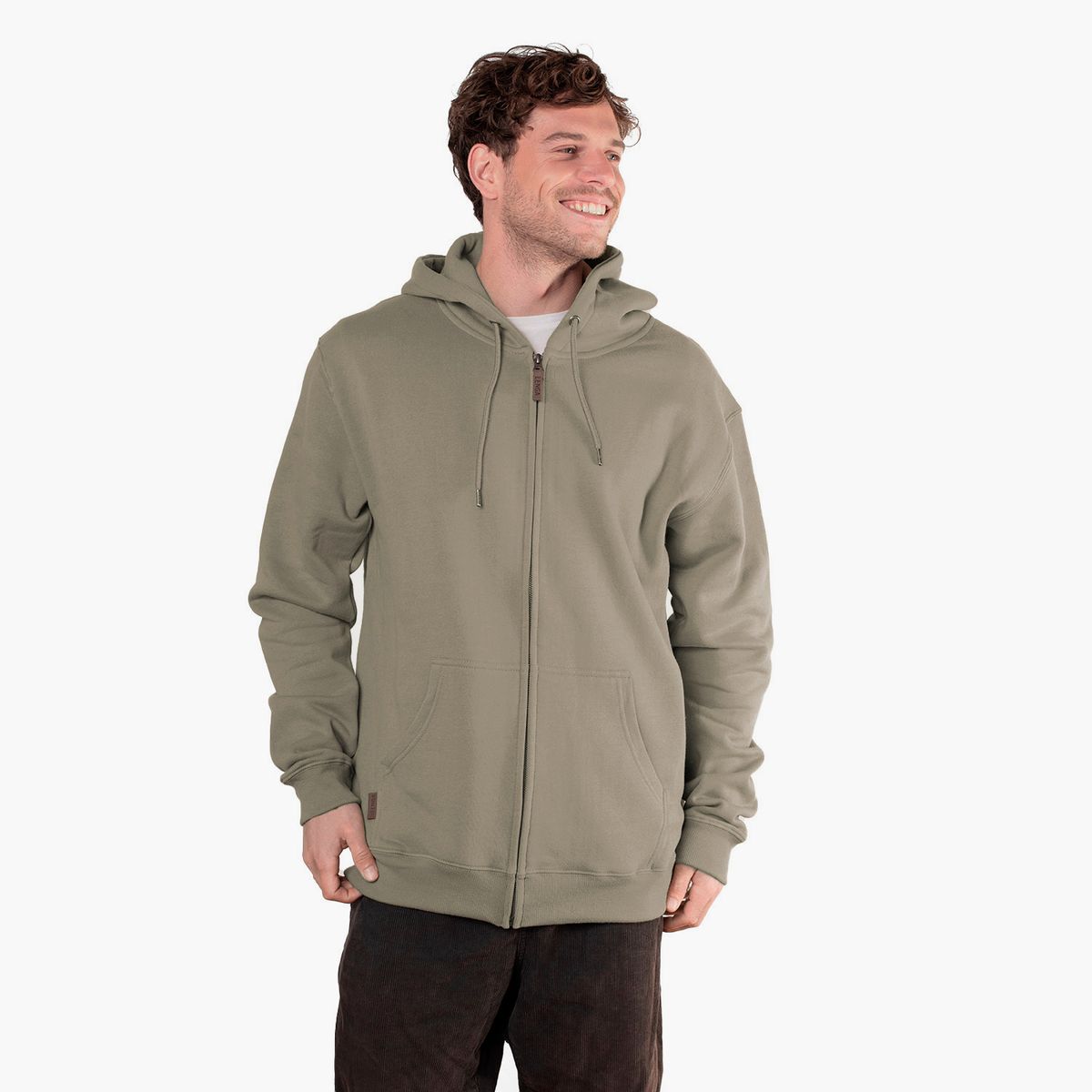 LENGA - Polerón Hombre Lenga con Capucha y Cierre Metal Lingue Sustentable