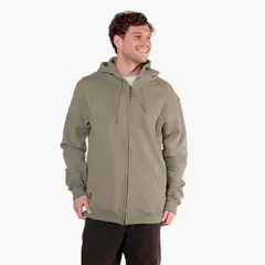 LENGA - Polerón Hombre con Capucha y Cierre Metal Lingue Sustentable