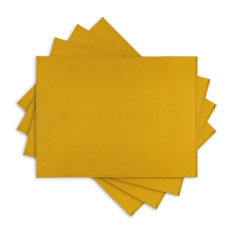 DAVANTI - Set 4 Individuales Aubrey yellow Rectangular