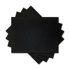 DAVANTI - Set 4 Individuales Negro Rectangular