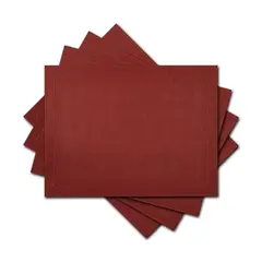 DAVANTI - Set 4 Individuales Rojo Rectangular