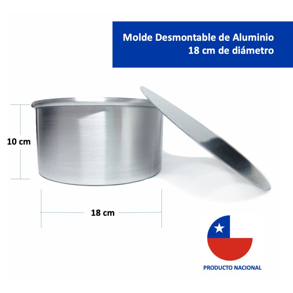 GENERICO - Molde Desmontable Aluminio 18 Cm Queques Tortas Bizcochos