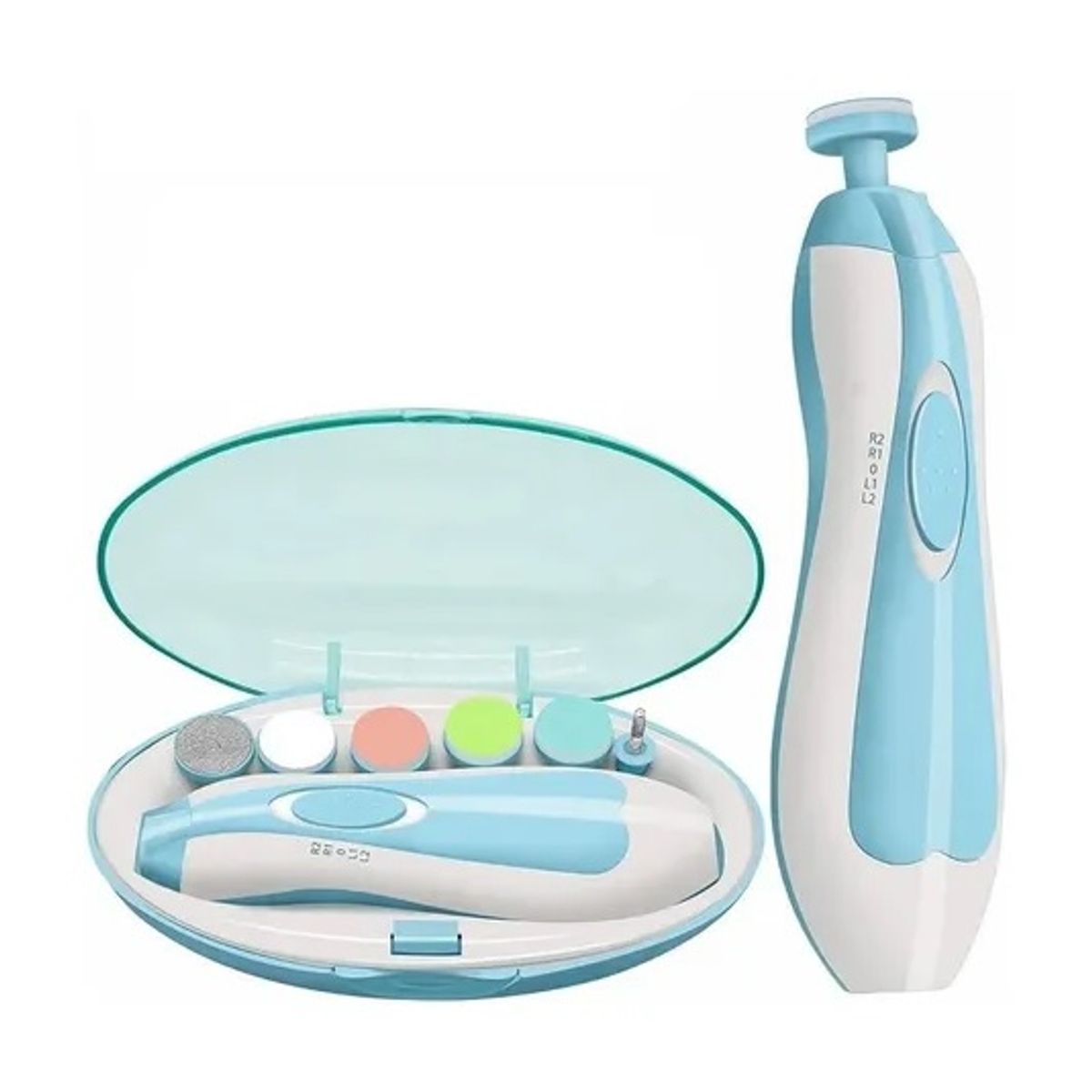 GENERICO - Cortador De Uñas Eléctrico A Pilas Para Bebés Pulido Azul