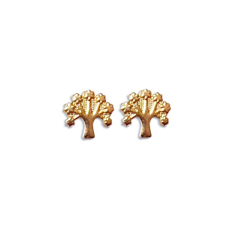 ANDREA COGGIOLA JOYAS - Aros Árbol De La Vida Enchapado Oro 18K