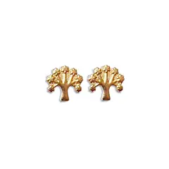 ANDREA COGGIOLA JOYAS - Aros Árbol De La Vida Enchapado Oro 18K