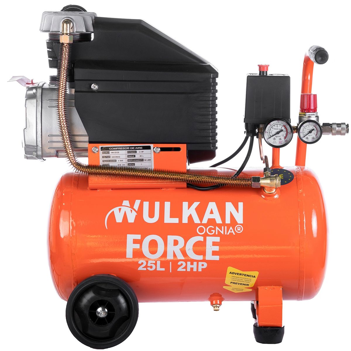 WULKAN OGNIA - Compresor Aire 25L 2HP Wulkan WK-CE-25