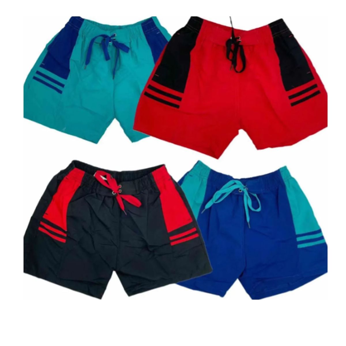 EVERSO - Pack 2 Shorts Niño,traje De Baño Niño Forro Mall..