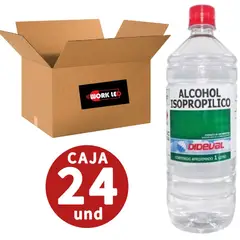 GENERICO - Alcohol Isopropilico 1 Litro X Caja 24 Und