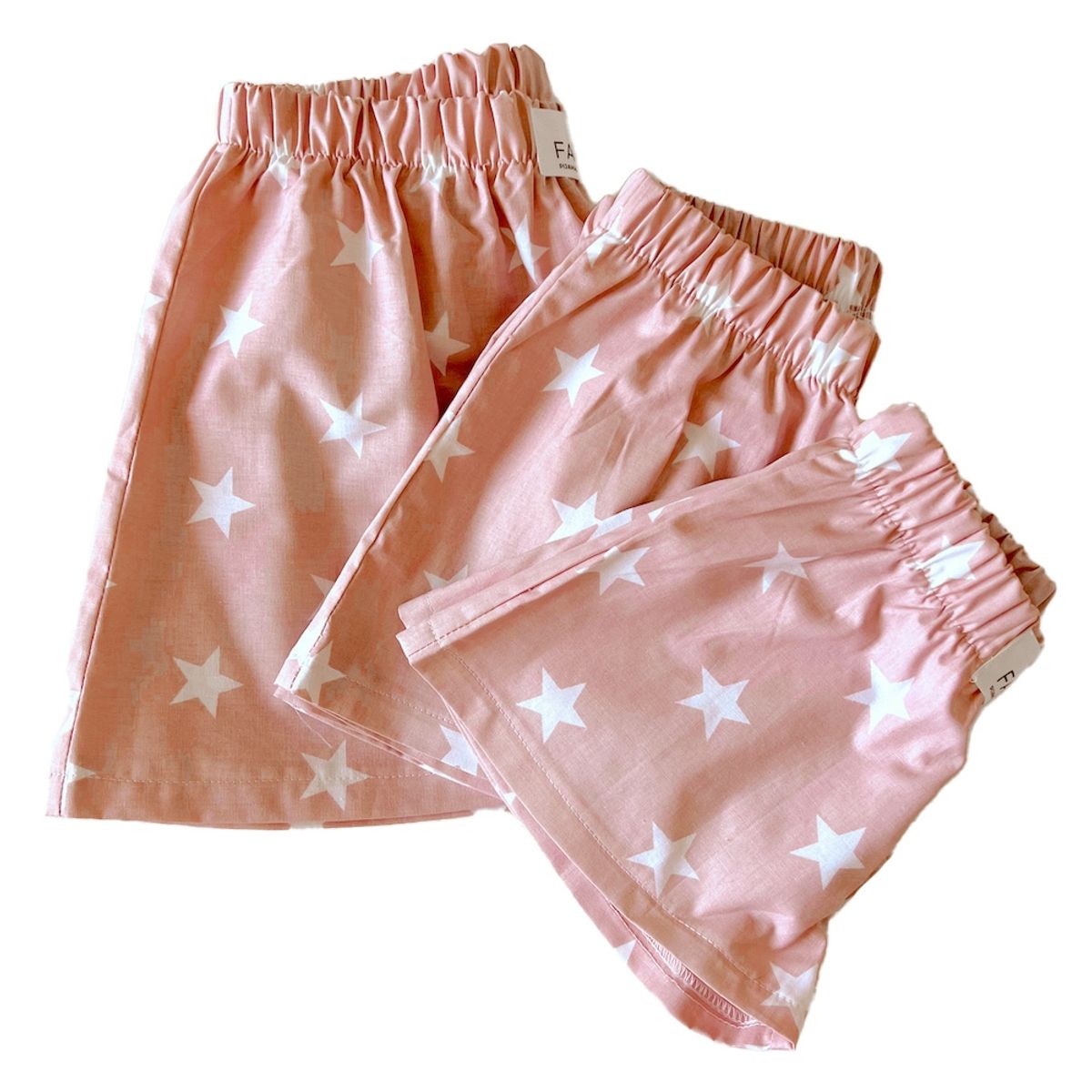FAMBYPJ - short infantil palo rosa hecho en algodón orgánico