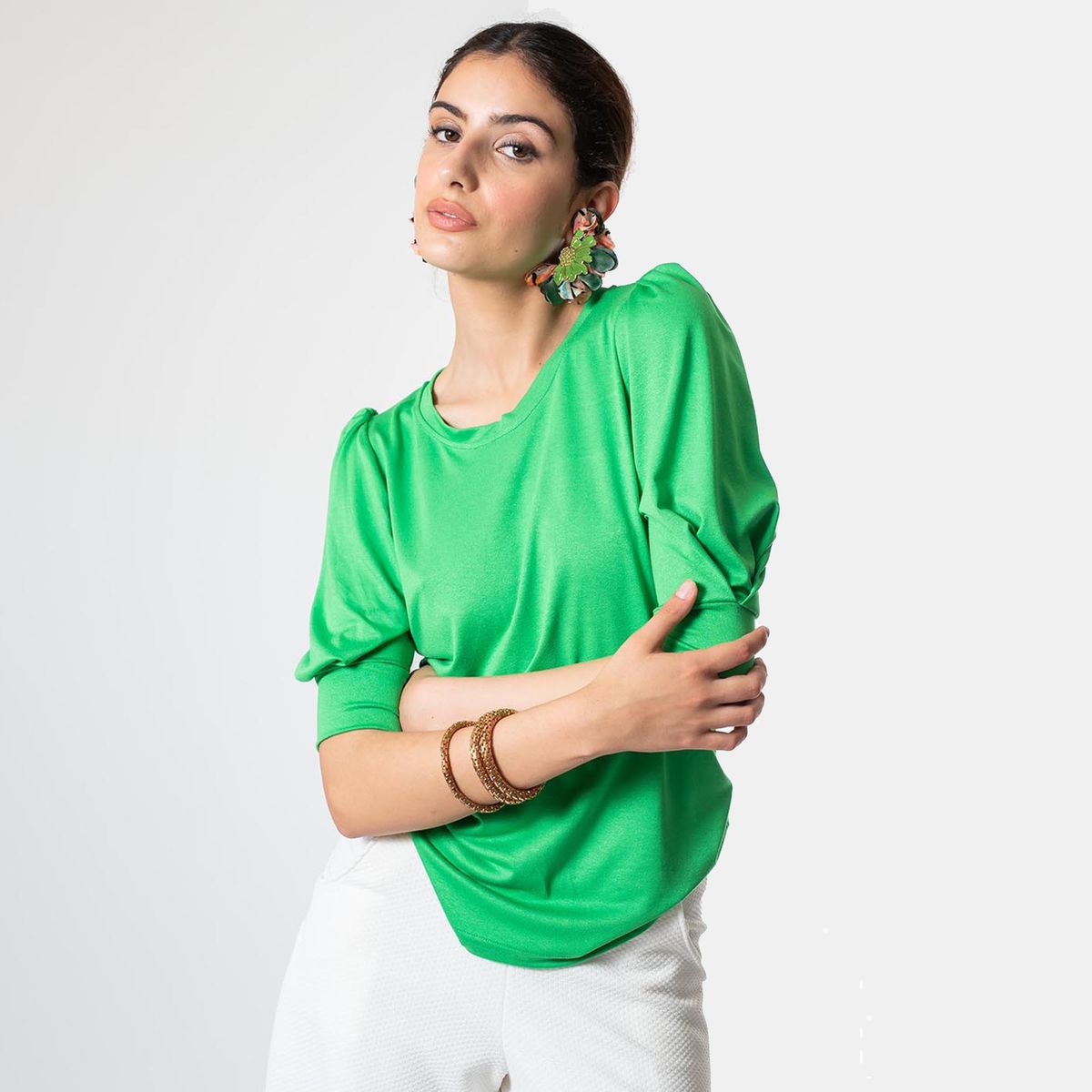 NATALIA SEGUEL - Polera Katy Verde Natalia Seguel