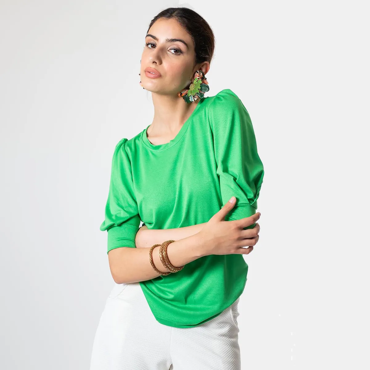 NATALIA SEGUEL - Polera Katy Verde Natalia Seguel