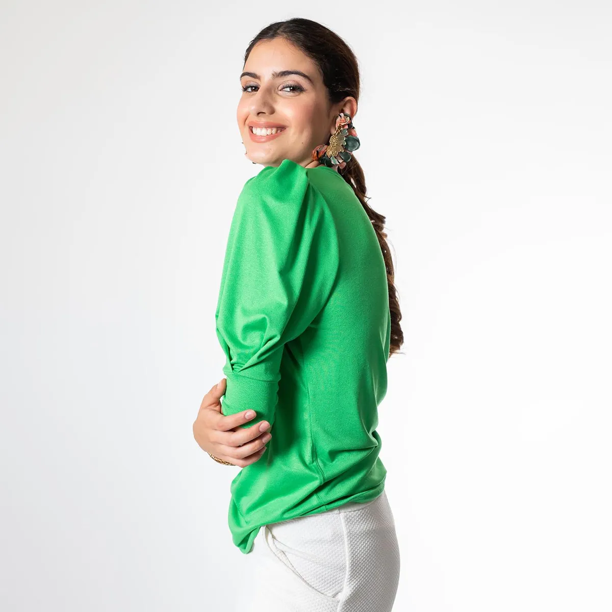 NATALIA SEGUEL - Polera Katy Verde Natalia Seguel