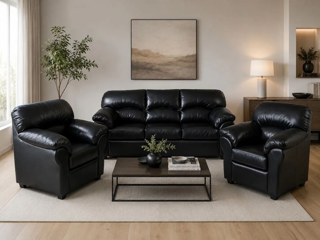 LIVING PU ECOCUERO DECO 3-1-1 Negro