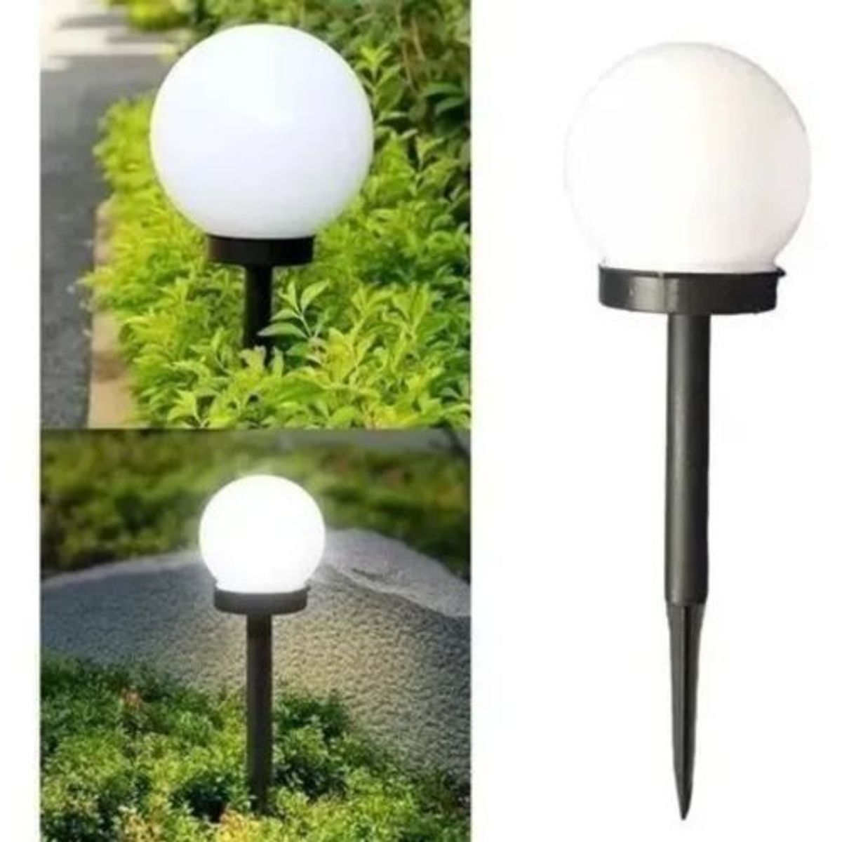 GENERICO - Pack 6 Focos Solares Tipo Globo Jardin
