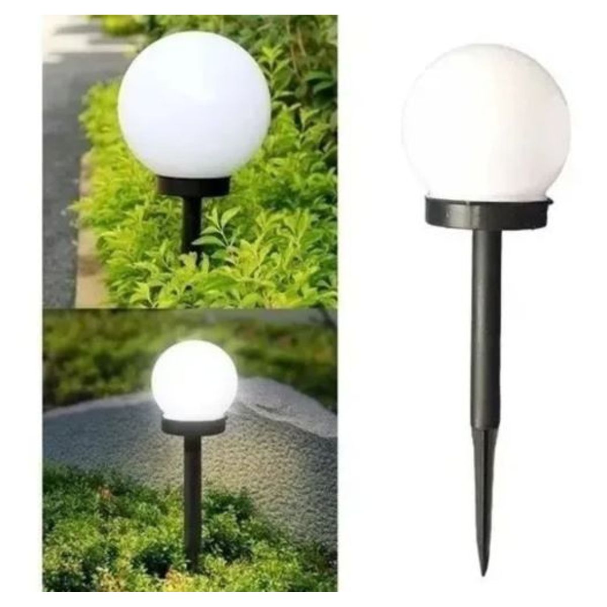 GENERICO - Pack 6 Focos Solares Tipo Globo Jardin