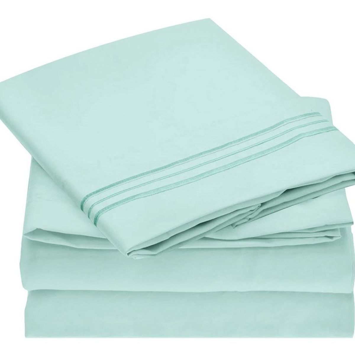 CASATUA - Sabana 1800 Hotel Ultra Suave Funda Bordada - Turquesa - 1,5 plazas