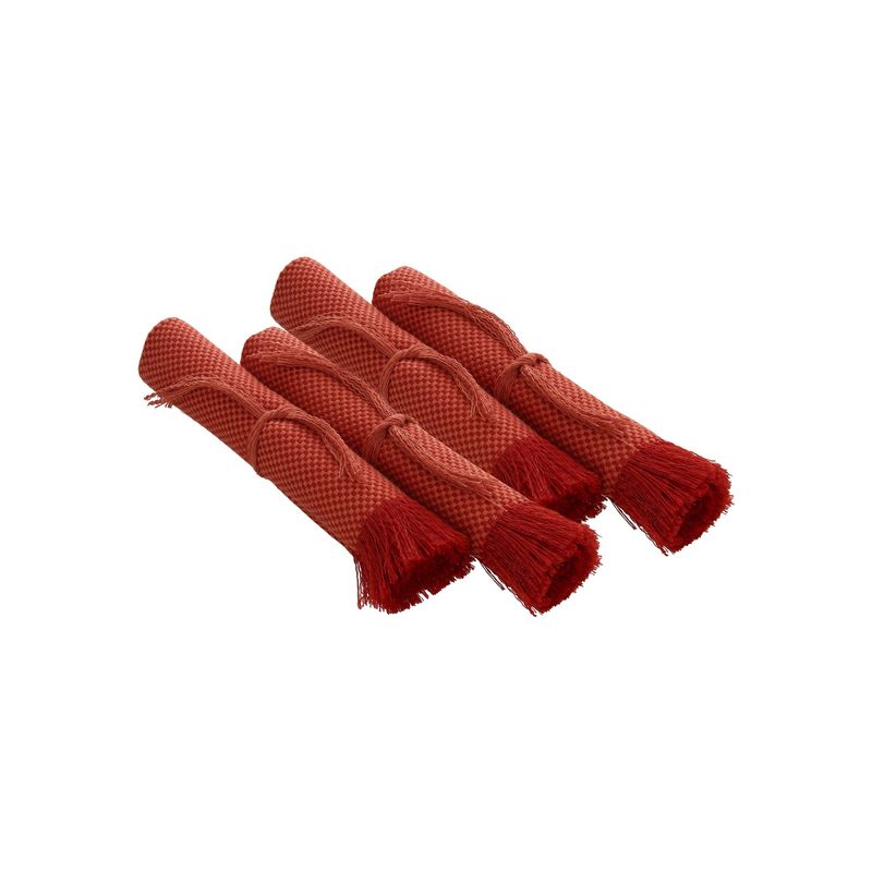 BELLAVISTA OVEJA TOME - Set 4 Individuales Tela Rafia Rojo
