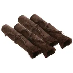 BELLAVISTA OVEJA TOME - Set 4 Individuales Tela Rafia - Chocolate - Café Oscuro