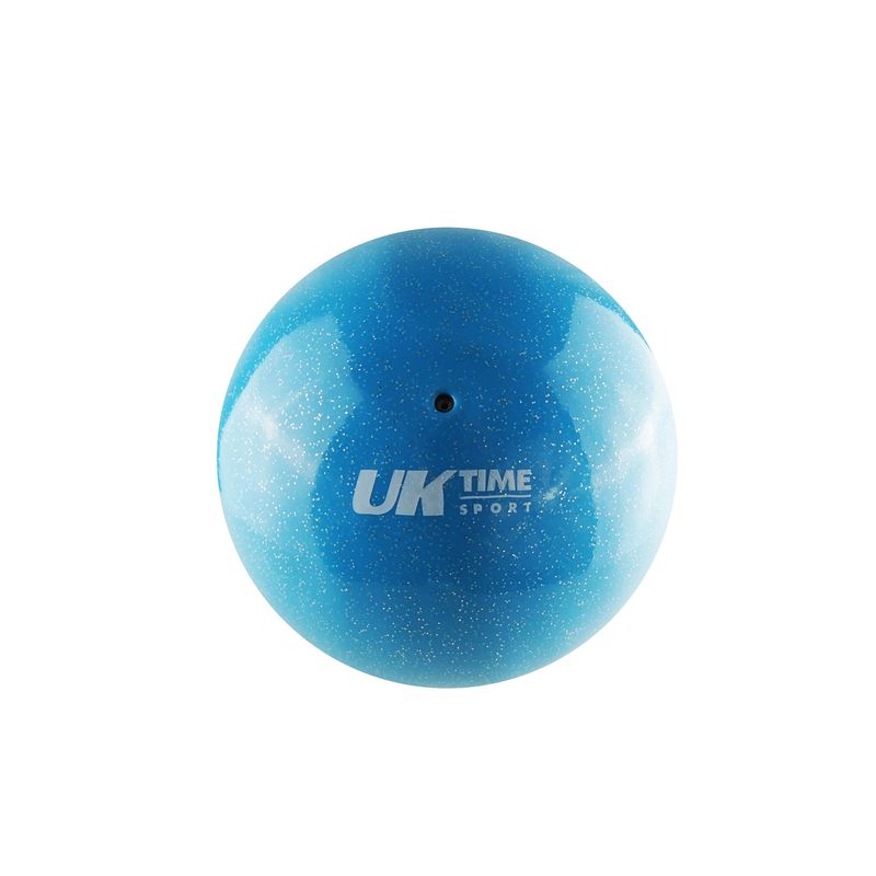 UK TIME - BALON GIMNASIA RITMICA GLITTER LISO 7" 400 GRS CELESTE