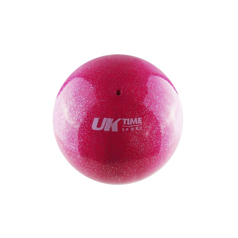 UK TIME - BALON GIMNASIA RITMICA GLITTER LISO 7" 400 GRS UKTIME ROSA