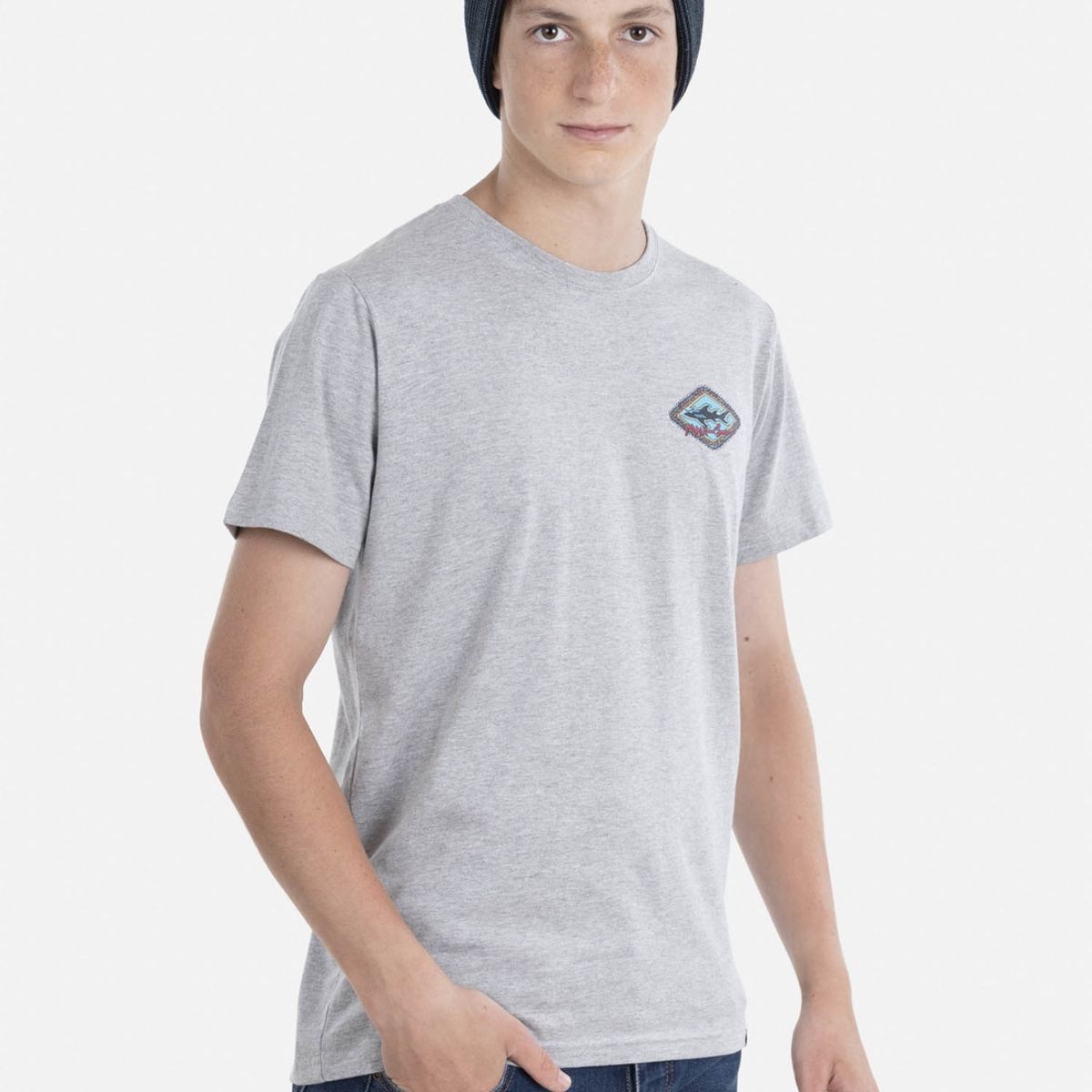 MAUI AND SONS - Polera VINTAGE SHARK YOUNG Juvenil Gris Maui & Sons