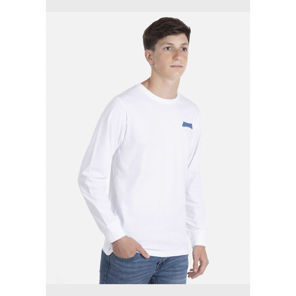 MAUI AND SONS - Polera SURF CO. LS TEE Juvenil Blanco Maui & Sons