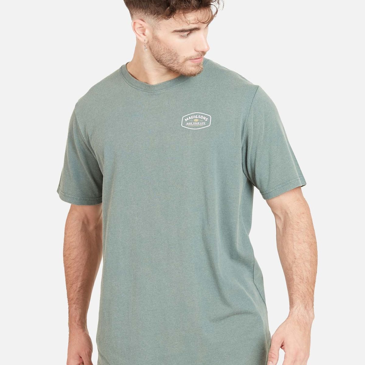MAUI AND SONS - Polera RETRO COOKIE SS TEE Hombre Verde Maui & Sons