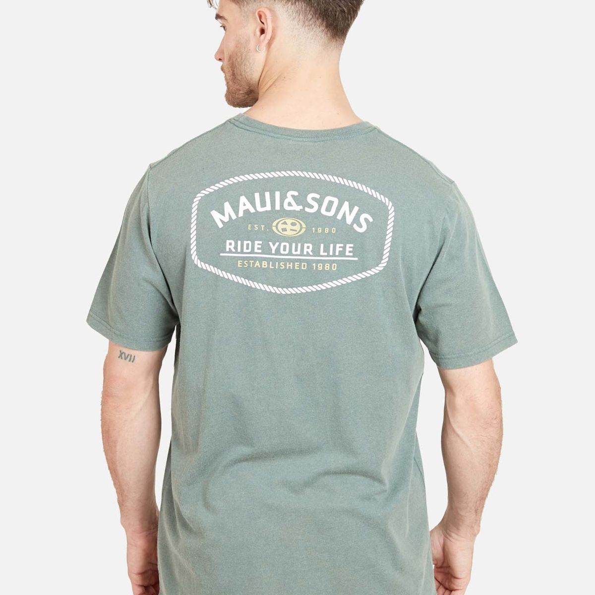 MAUI AND SONS - Polera RETRO COOKIE SS TEE Hombre Verde Maui & Sons