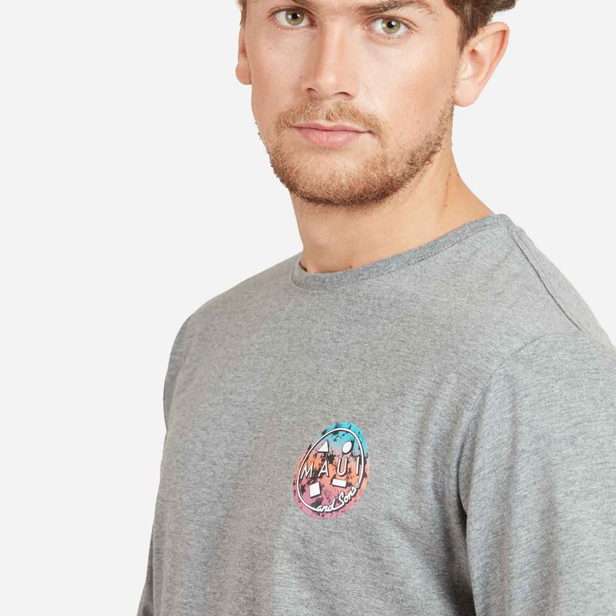 MAUI AND SONS - Polera LOS ANGELES Hombre Gris Maui & Sons