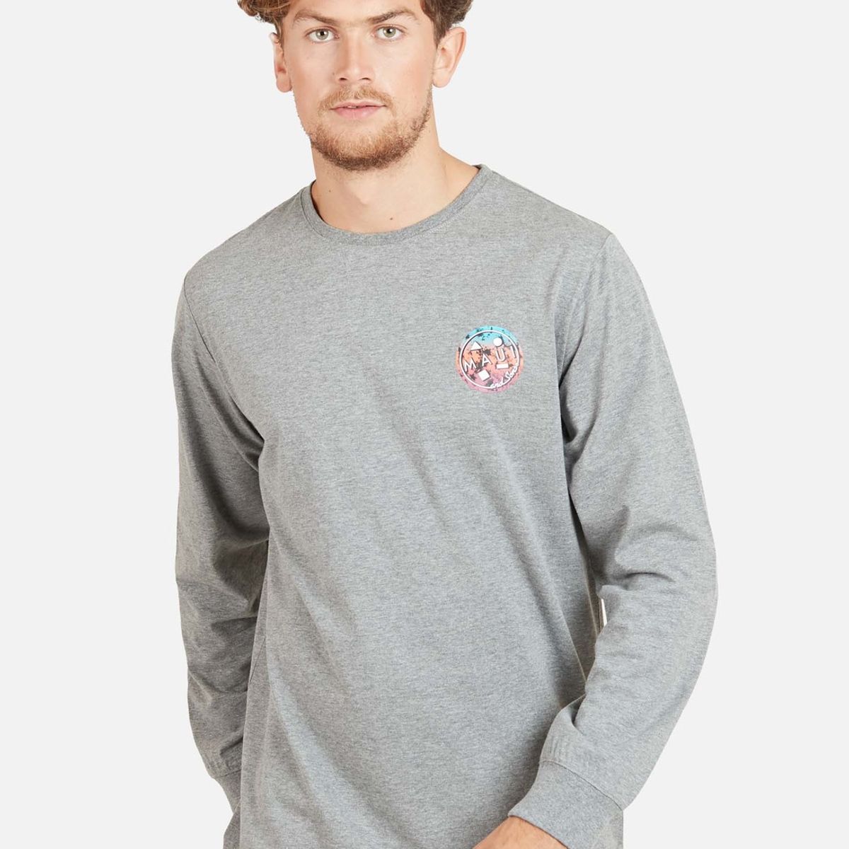 MAUI AND SONS - Polera LOS ANGELES Hombre Gris Maui & Sons