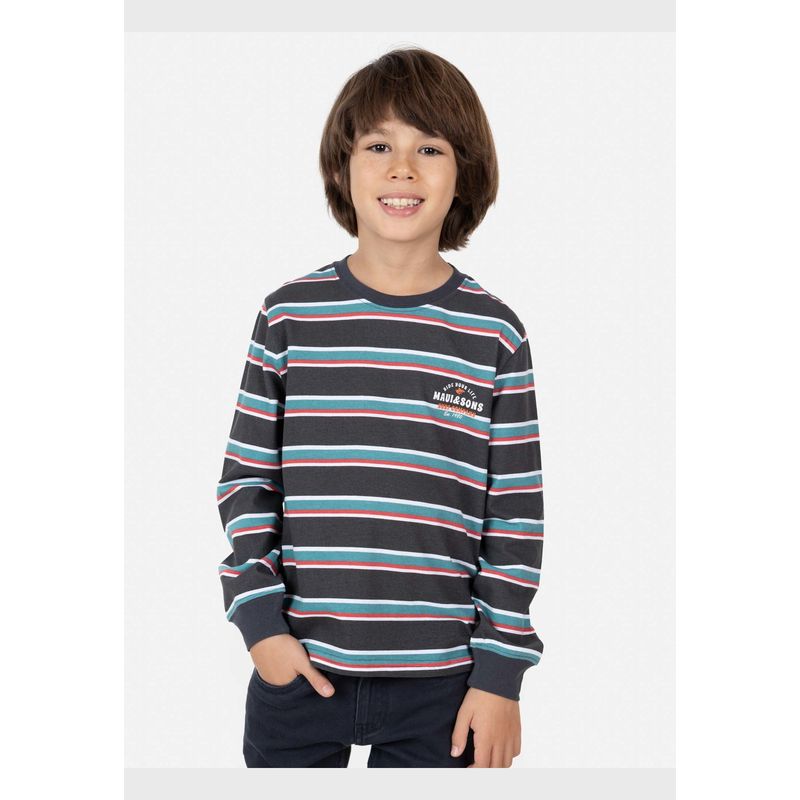 MAUI AND SONS - Polera THOUSAND STRIPES Niño Multicolor Maui & Sons