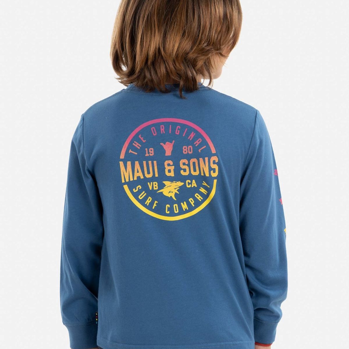 MAUI AND SONS - Polera MAUI SURF COMPANY Niño Denim Maui & Sons
