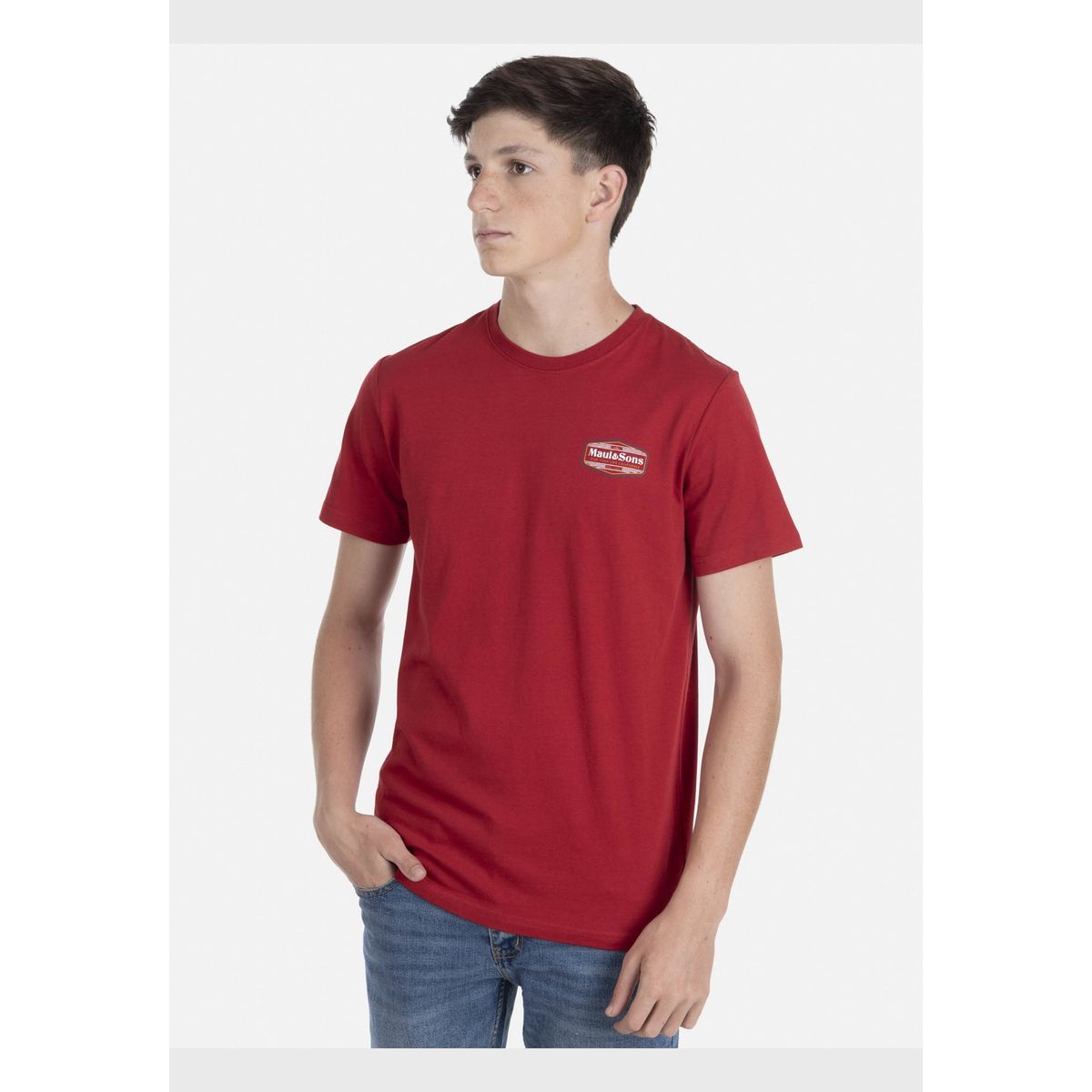 MAUI AND SONS - Polera RIDE YOUR LIFE SS TEE Juvenil Rojo Maui & Sons