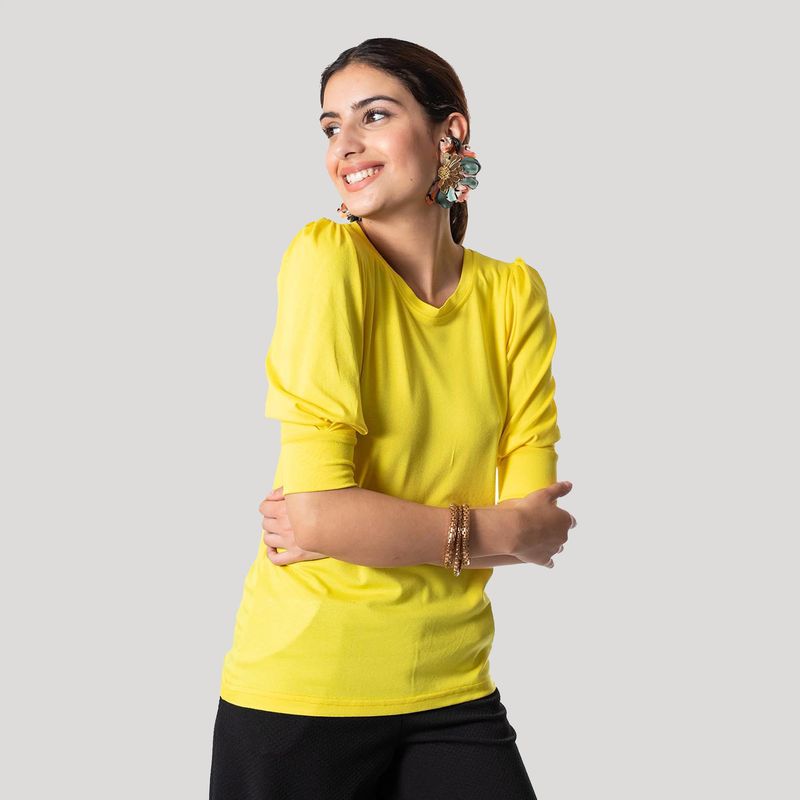 NATALIA SEGUEL - Polera Katy Amarillo Natalia Seguel