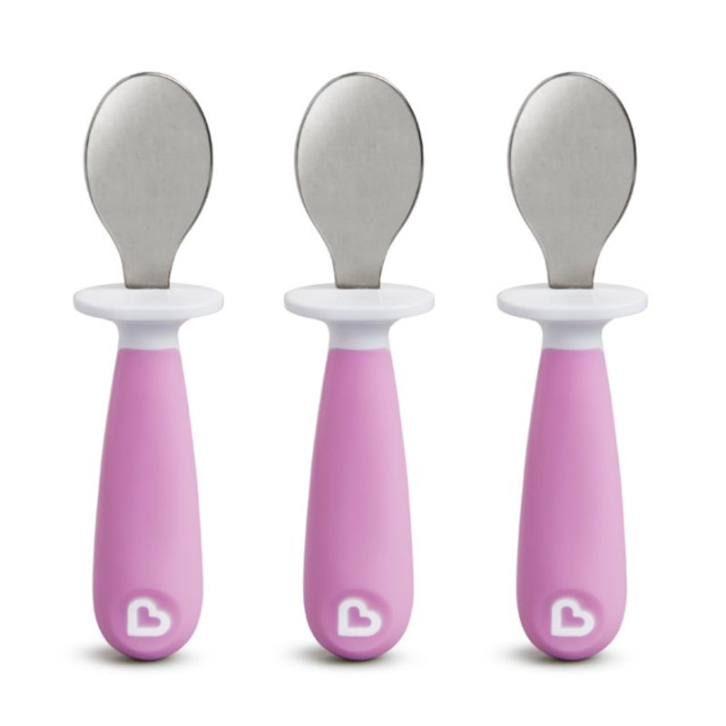 MUNCHKIN - Set de 3 Cucharas para Niños MUNCHKIN Raise, Púrpura