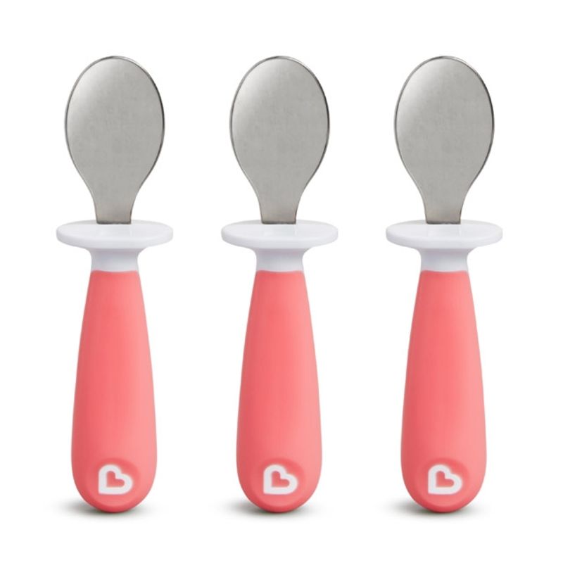 MUNCHKIN - Set de 3 Cucharas para Niños MUNCHKIN Raise, Rosado