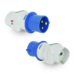 GENERICO - ENCHUFE ADAPTADOR INDUSTRIAL IP44 - 3 TOMAS 2P + T 10 / 16A 250V